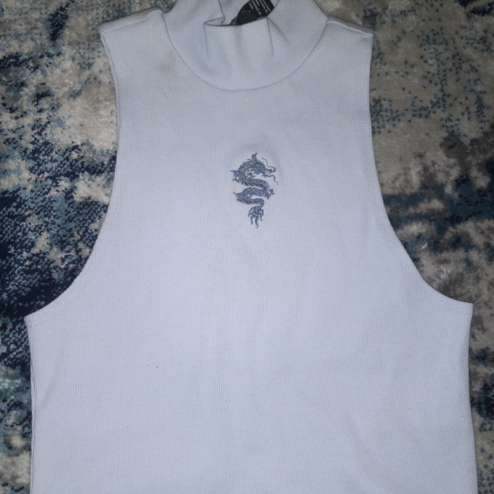 Sky Blue Womens Size L Crop Top NEW